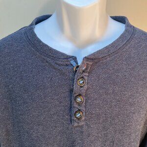 Carbon 2 Cobalt Men's dark blue Henley long sleeve sweater MT Medium Tall shirt